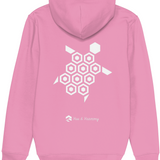 'Just the Turtle!' organic hoodie - Bubble Pink