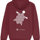 'Just the Turtle!' organic hoodie - Burgundy