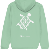 'Just the Turtle!' organic hoodie - Misty Jade