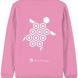 'Just the Turtle!' organic sweatshirt - Bubble Pink