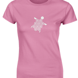 'Just the Turtle!' women's organic tee - Bubble Pink